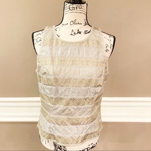 NWT Laurence Kazar Beaded Dressy Top, Size 8